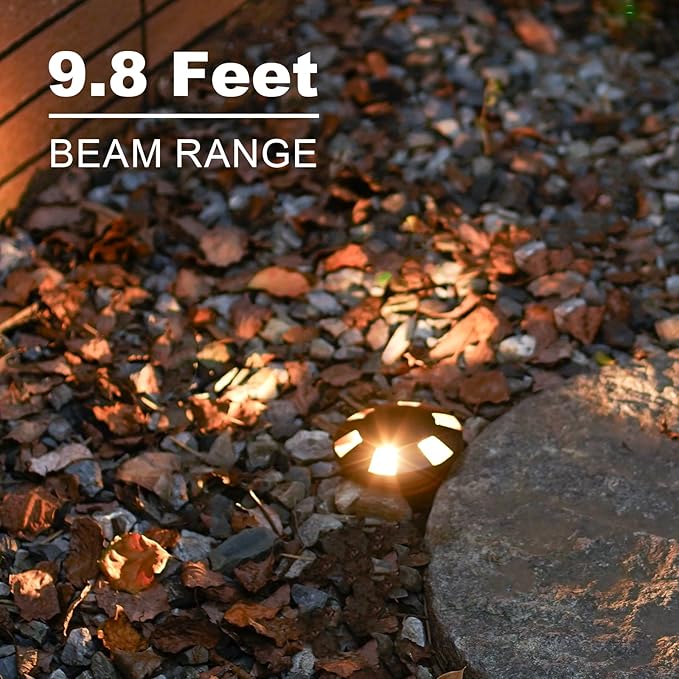 GOODSMANN Landscape Lighting 2PK Low Voltage Well Lights 6 Watt LED 120 Lumen 12V AC In-Ground Lights 3000K Warm White with Cable Connectors (2 Pack)