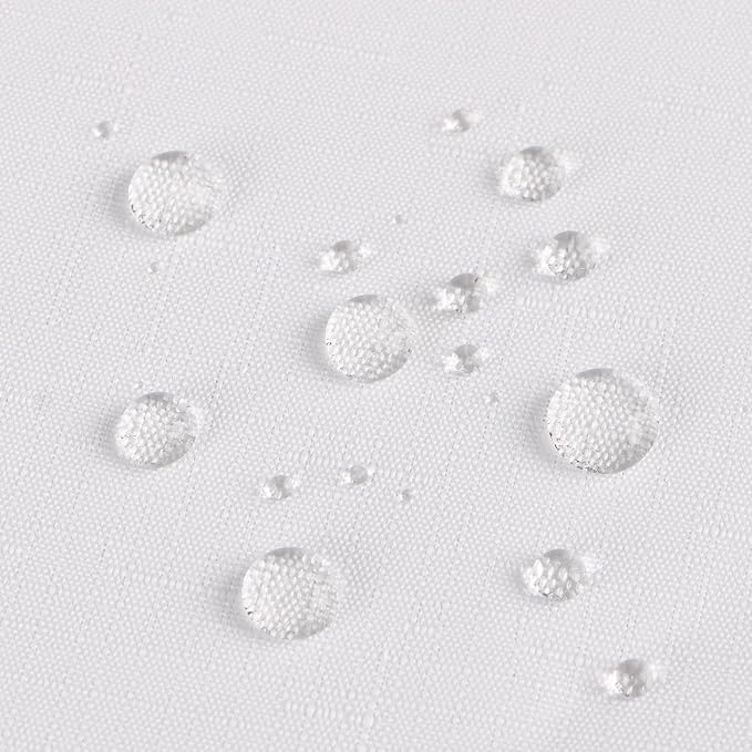 Outdoor Tablecloth Wrinkle-Free Stain Resistant Waterproof Polyester Fabric Table Cover with Zipper Umbrella Hole for Picnic/Party/Dinner/Patio Garden(60×60inch Square,Zippered,White)