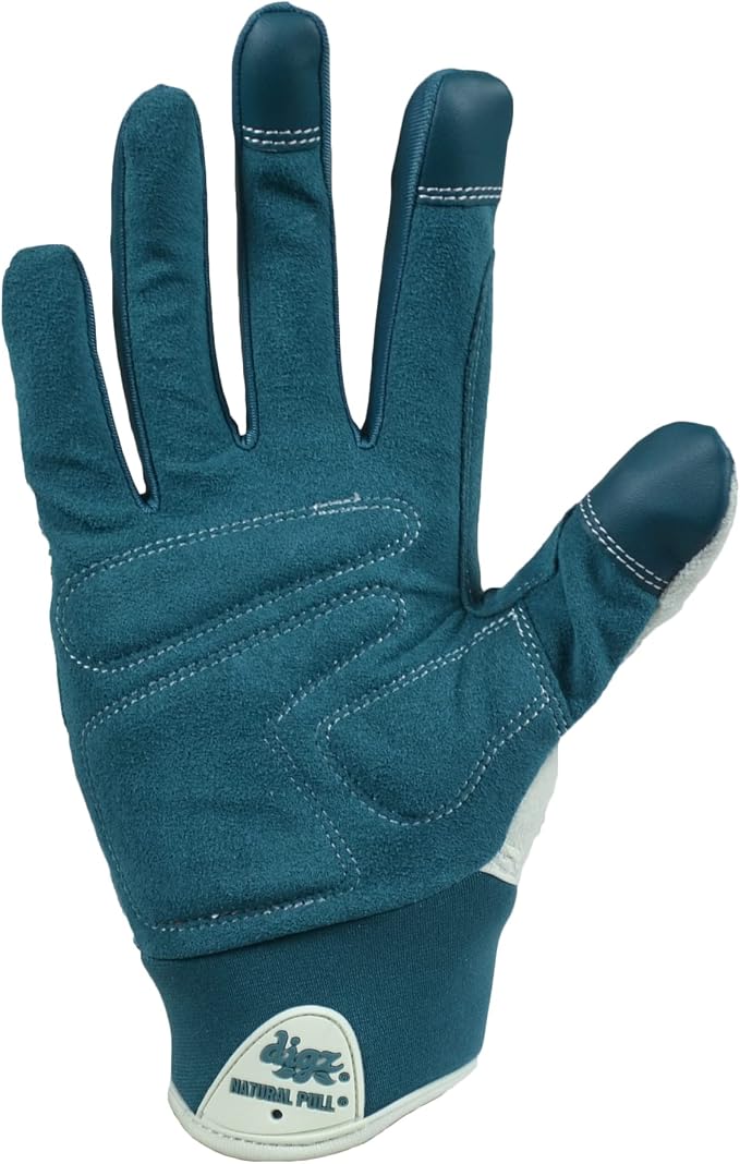 DIGZ 77862-23 High Performance Women's Gardening Work Touch Screen Compatible Fingertips Gloves, Large (Pack of 4), Coral Floral Pattern