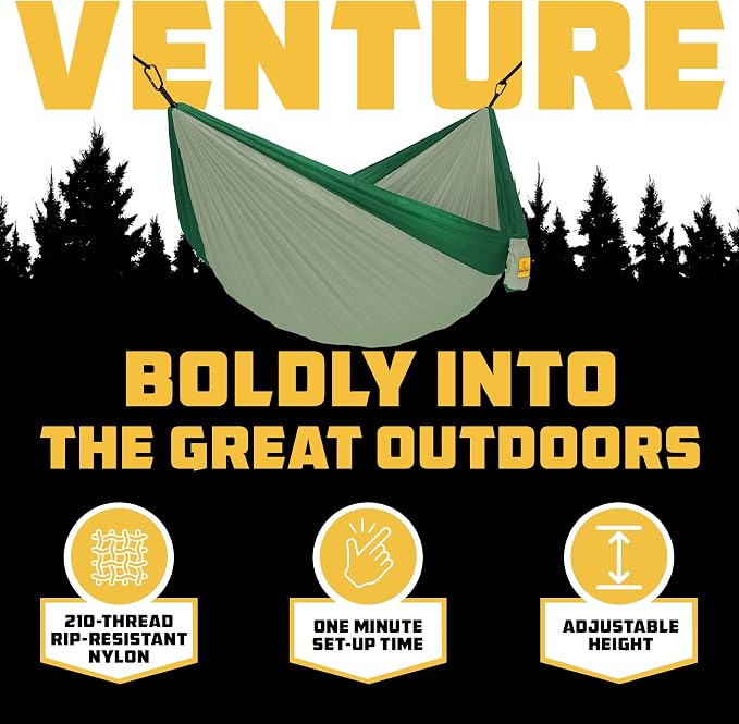 Wise Owl Outfitters Camping Hammock – up to 500lbs Portable Hammock with Tree Straps - Travel, Backpacking, Hiking, Outdoors Camping Gear - Single or Double