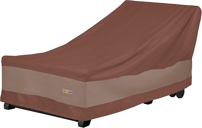 DUCKCOVERS Ultimate Waterproof 80 Inch Patio Chaise Lounge Chair Cover, Patio Furniture Covers