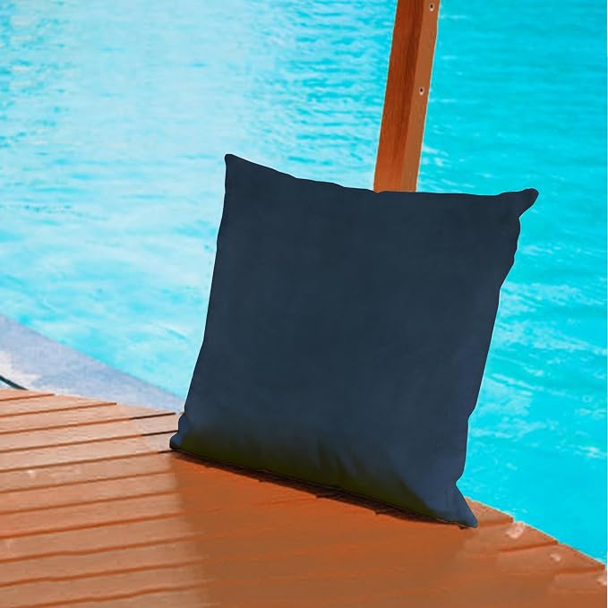 A1 HOME COLLECTIONS A1HC Luxurious Outdoor Waterproof Pillow Covers 18x18 Inches (Pack of 2, Cloud Burst), Throw Pillow Covers for Pool Areas, Garden, Sofa, Chairs, Beds, Tent, Patio