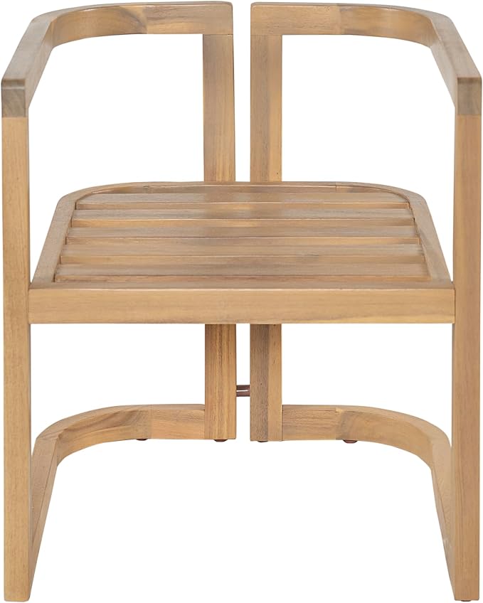 Christopher Knight Home Evana Acacia Wood Dining Table Set for 6, Solid Wood Outdoor Dining Set for 6, Modern Oval Patio Dining Table and Chair Set with Cushions, Brown + Light Teak + Beige