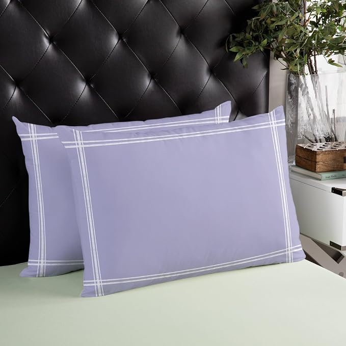 Outdoor Waterproof Throw Pillows Light Purple Solid Color Patio Pillows,Decorative Pillow Covers with Insert,Pillow Cushion Case for Garden Couch Sofa Minimalist Style