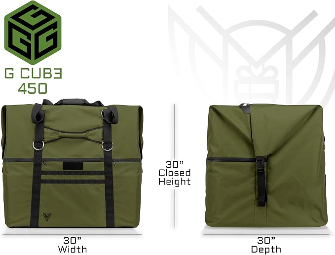 Xtreme Sight Line ~ AQUA G CUBƎ 450 Waterproof Faraday Bag for Large Generators and Electronics ~ Protects Against EMP/CME/EMF/RF ~ Diamond Form Farday Lined Interior ~ OD Green