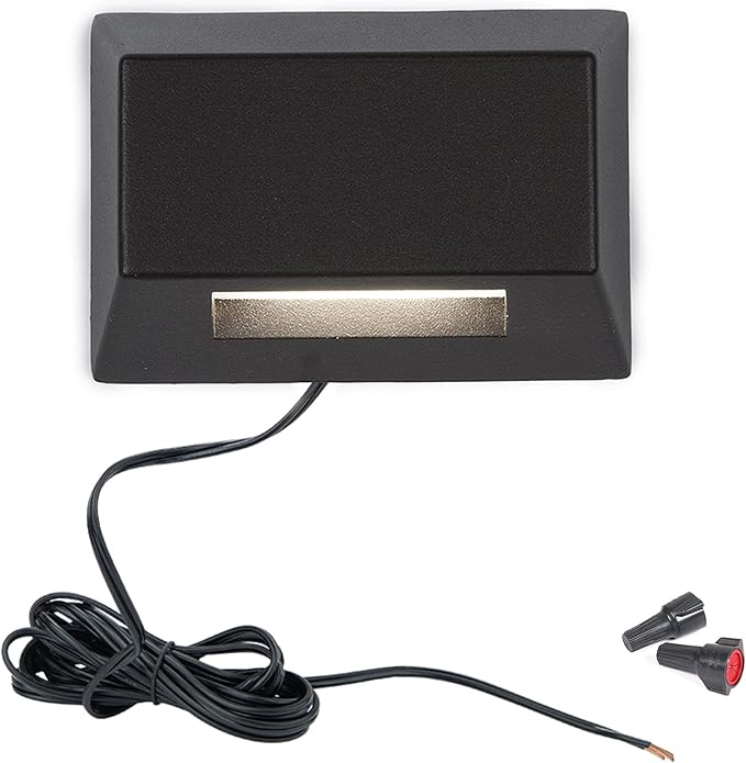 WAC Landscape Lighting, Rectangular LED 12V Deck and Patio Light 3000K Warm Built-in LED in Bronze