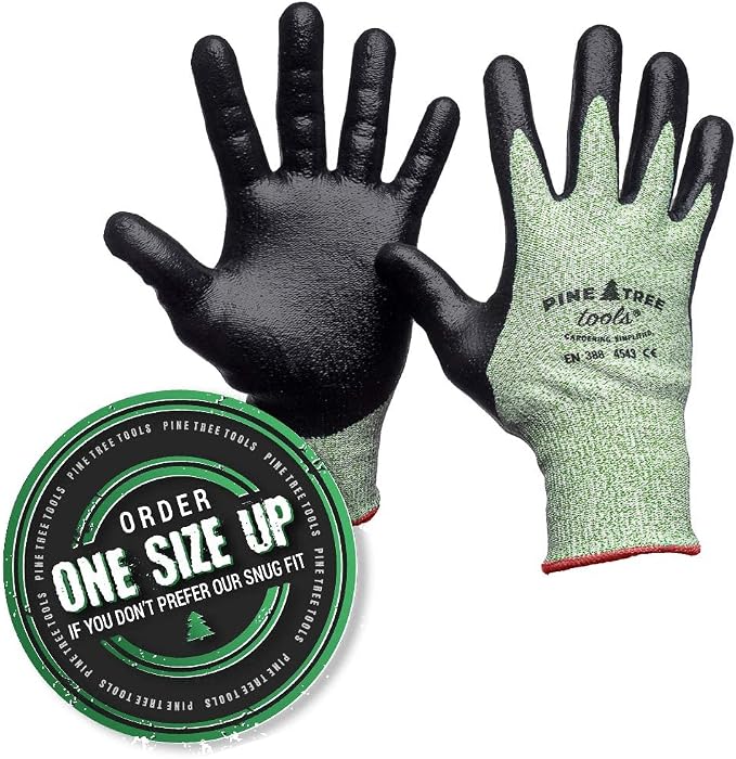 Cut Resistant Gloves Level 5 | Anti Cut Grip Gardening Glove, Electrical Kitchen Work Gloves Men & Women