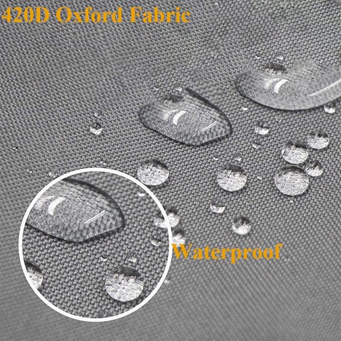 Patio Furniture Sectional Couch Sofa Cover Gray Weatherproof Heavy Duty 420D Oxford Outdoor L Shaped Sectional Garden Rattan Corner Sofa Furniture Protector Covers (Right Side Long: 78x105in)