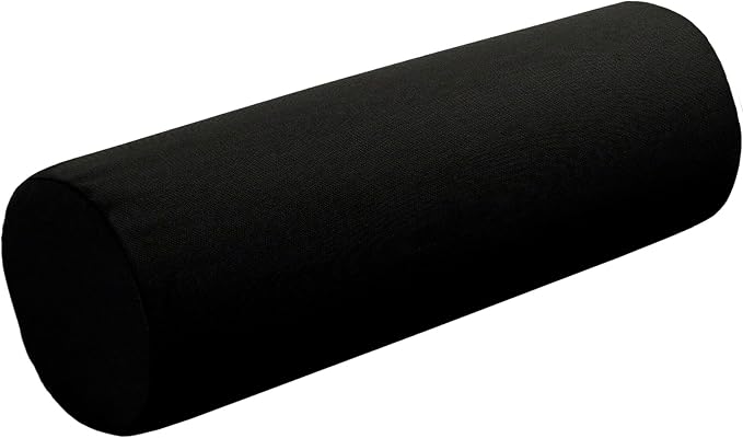 Cushion Source 20" x 6" Sunbrella Bolster Pillow, Indoor/Outdoor Decorative Support Pillow, Fade and Water Resistant, Sunbrella Black