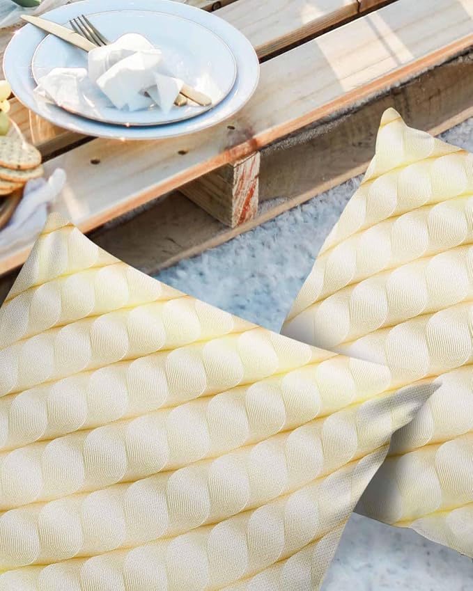 Prime Leader Outdoor Waterproof Pillow Covers Set of 2, Retro Gradient Yellow Abstract Geometric Patio Throw Pillow Covers, Decorative Cushion Case for Couch Sofa Furniture Garden, 18x18 Inch