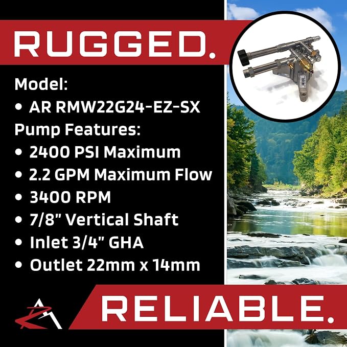 The ROP Shop OEM Annovi Reverberi AR 7/8" Shaft Pressure Washer Pump fits Craftsman 020276, 20277, 020278, 20311
