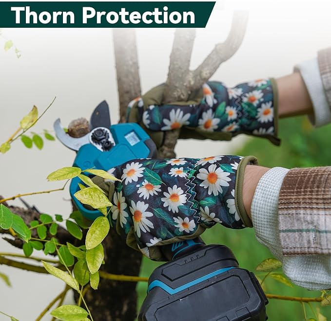 Gardening Gloves for Women, Touchscreen Printed Thorn-Proof | Non-Slip Work Gloves, Ideal Gift for Gardeners, Suitable for Yard Landscaping, Planting & Outdoor Gardening