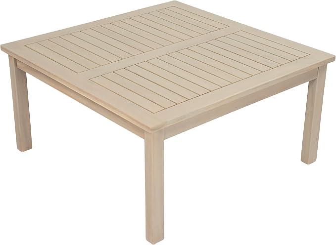 Christopher Knight Home Lila Acacia Wood Outdoor Patio Furniture Set for 6, Patio Conversation Set with 4-Seater Sofa + 2 Club Chairs and Coffee Table, Patio Sofa Set with Cushions, Light White+Sand