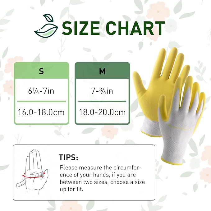 HANDLANDY 2/3/6 Pairs Womens Gardening Gloves, Garden Gloves for Women | Breathable Latex Free Nitrile Coated Ladies Yard Working Gloves, for Gardening, Landscaping, Weeding, Pruning, Gardener Gift