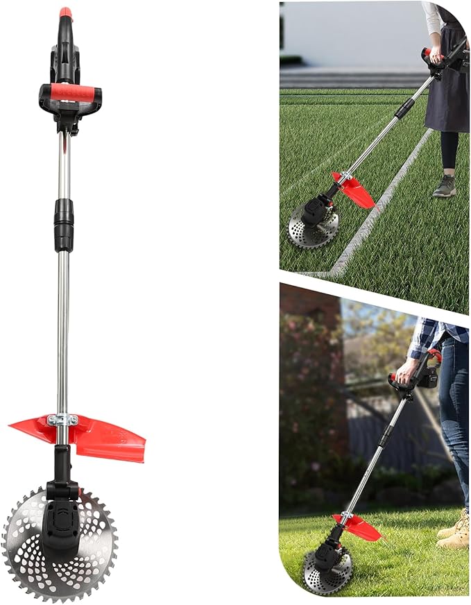 Cordless String Trimmer, 21V 18000RPM Lightweight Weed Wacker Cordless Grass Trimmers Electric Grass Edger Battery Powered Edgers w/2 Lithium Batteries for Lawn, Yard, Garden