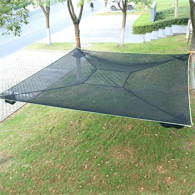 Camping Hammock， Multi Person Tree Hammock with 4 Ratchet Tie Down Straps & Net Pocket