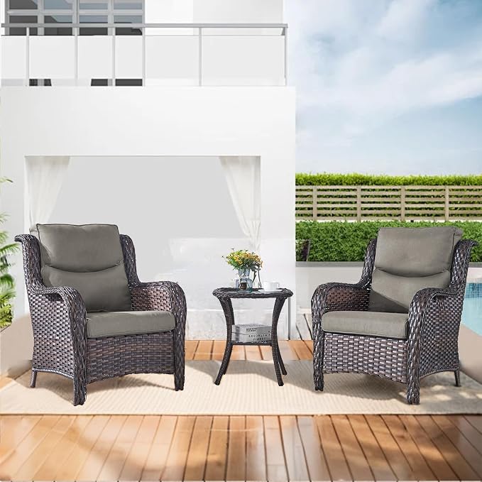 22*24*4in Outdoor Patio Cushions, 8 Pieces Grey Smile Back Cushion | High Back Patio Cushions, Water-Resistant, Reversible, Removable Cover, Stain-Resistant, for Patio Chairs Sofa Couch
