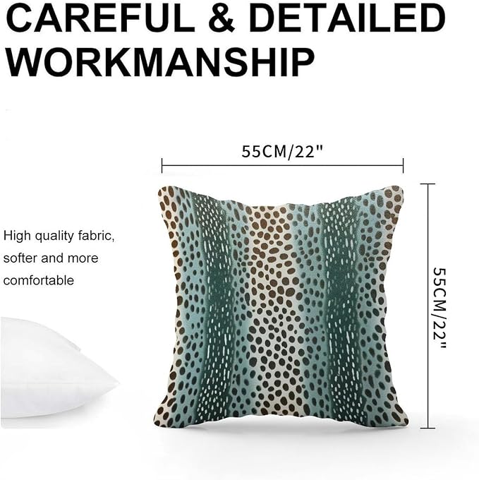 Antelope Chestnut Animal Cushion Cases Animal Brown Dot Throw Pillow Covers 22x22 INRustic Accent Outdoor Garden Decoration for Patio Tent Couch