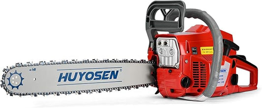 62CC Gas Chainsaw, 20 Inch Power Chain Saw, 2-Cycle Handed Petrol Chainsaws Gasoline Chainsaws Garden Tool for Cutting Trees, Wood, Outdoor Home Garden and Farm Use