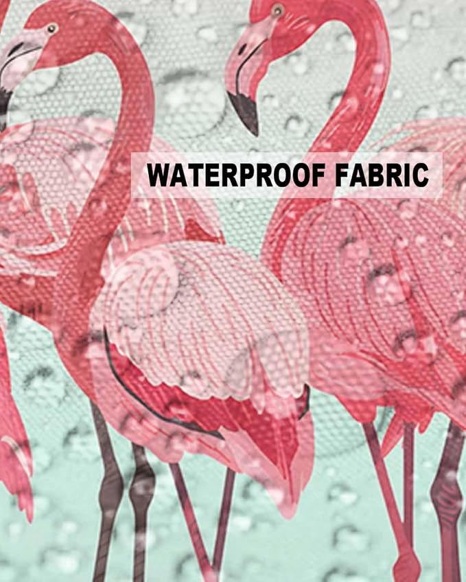 Outdoor Waterproof Throw Pillow Covers Set of 2 Pink Flamingo Pillowcases 20x20 Inches Tropical Animal Ombre Teal Patio Decorative Pillows Cushion Case Patio Pillows for Couch Bed Chair Garden