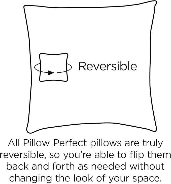 Pillow Perfect Solid Indoor/Outdoor Accent Throw Pillow, Plush Fill, Weather, and Fade Resistant, Throw - 16.5" x 16.5", Red/Tan Fairhaven, Splash Egg Yolk, 2 Count