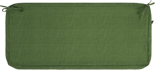 FUNHOME Outdoor Bench Cushion Covers,48" x 18" x 3", No Insert! Patio Cushion Covers for Outdoor Furniture,Water Resistant Covers 1 Pack, Moss Green(Covers ONLY)