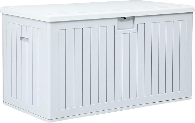 YITAHOME 180 Gallon Double-Wall Deck Box with Side Handles, Outdoor Large Storage for Patio Furniture Cushions, Garden Pool Accessories, Water Resistant & Lockable