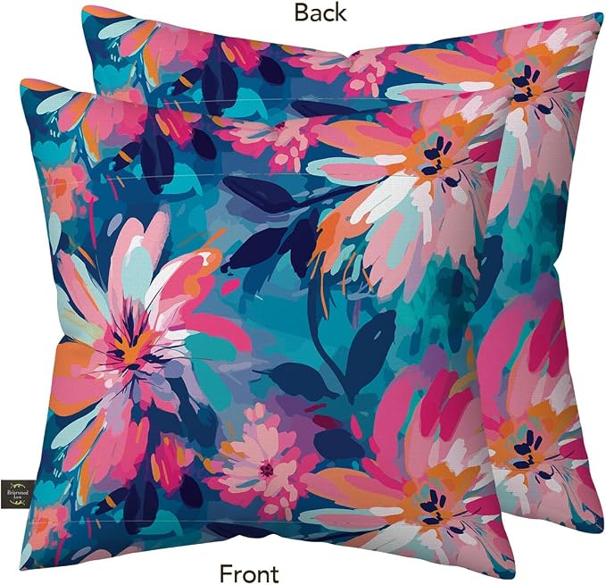 Briarwood Lane Everday Indoor/Outdoor Pillow 17x17 Abstract Floral for Everday Pillow
