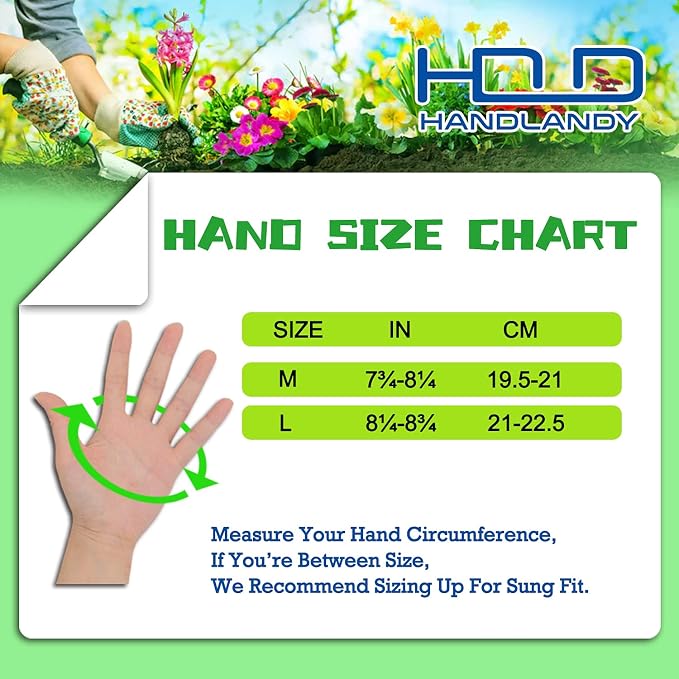 HANDLANDY Leather Gardening Gloves, Thorn Proof Long Gauntlet Heavy Duty Garden Gloves, Elbow Length Rose Pruning Weeding Yard Glove (Large, Green) | Long Leather Gardening Gloves, Breathable Leather Gauntlet, Best Garden Gifts & Tools for Gardener (Gr...