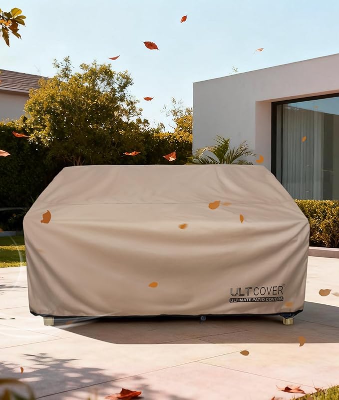 ULTCOVER Waterproof Outdoor Sofa Cover - Heavy Duty Patio Bench Covers 70W x 30D x 35H inch