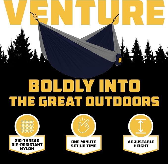 Wise Owl Outfitters Camping Hammock – up to 500lbs Portable Hammock with Tree Straps - Travel, Backpacking, Hiking, Outdoors Camping Gear - Single or Double