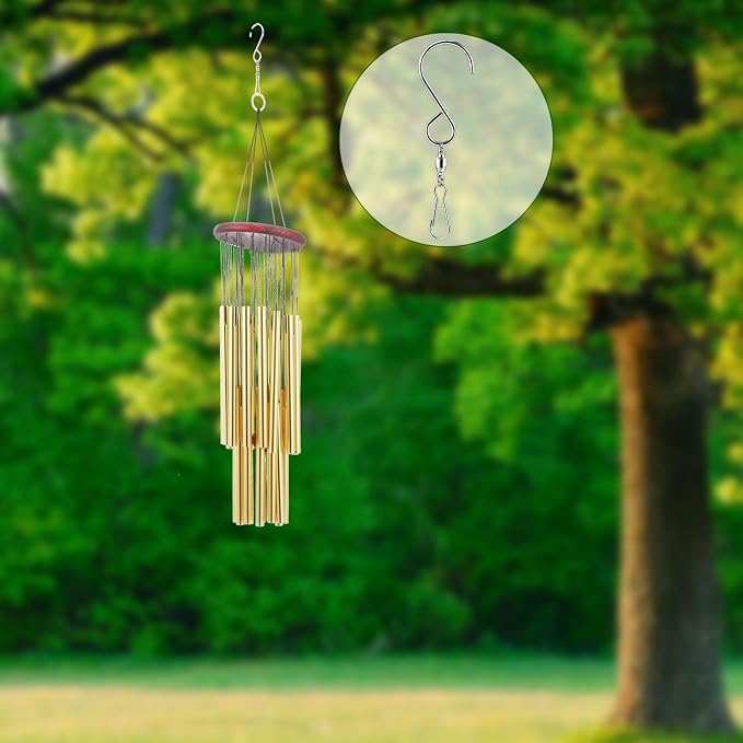 TecUnite 20 Pack Wind Spinner Swivel Hooks Clips for Hanging Wind Spinners Chimes Crystal Twisters Garden Bells Party Supply