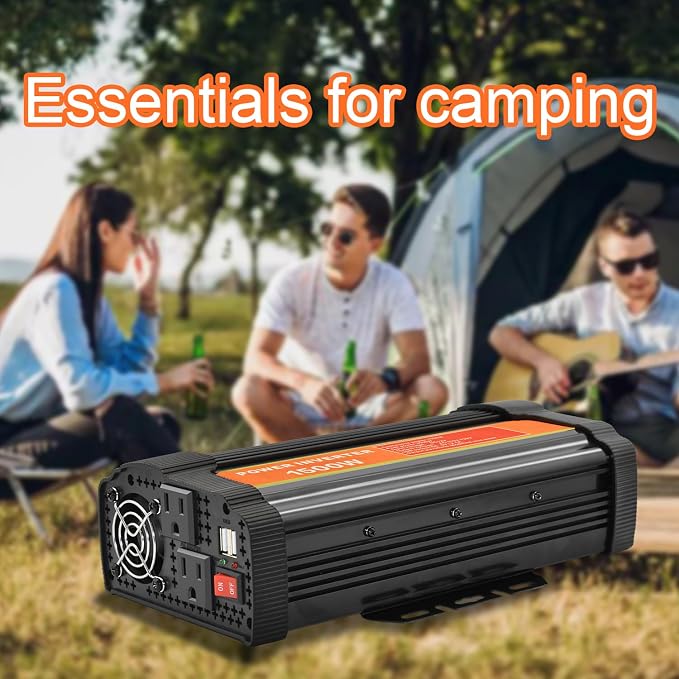 Power Inverter dc to ac 12V to 110V Converter Charger for car RV (1500W)