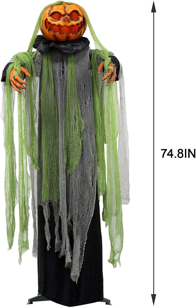 6 Ft Animated Halloween Root of Evil Prop, Halloween Decorations Outdoor | Spooky Sound & Touch Activated Motion Sensor Realistic Sound Effects Haunted House Halloween Party Decor