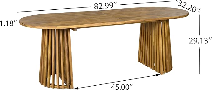 Christopher Knight Home Kora Acacia Wood Dining Table Set for 6, Outdoor Dining Set for 6, Rustic Oval Patio Dining Table and Chairs Set with PE Wicker Backrest & Soft Cushions, Teak+Natural+Beige