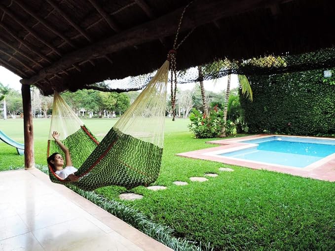 Traditional Mayan Hammock -Nopales Hammock (Medium) - Thick Nylon Thread