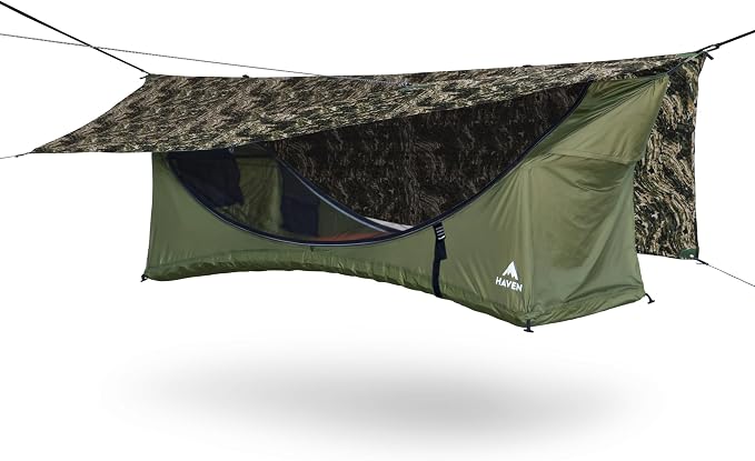 Haven Tents Lay Flat Hammock Tent - Waterproof Camping Hammock with Mosquito Net, Insulated Pad and Rainfly - Haven Tent, Haven XL, Haven Safari