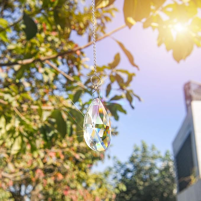 MerryNine 20pcs Sun Shine Catcher Chains for Pendant Prisms, 18.11 inch Prismatic Ball Suspension Chain with Hook for Crystal Prism Decoration DIY Crystal Decoration