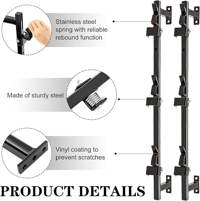 Weed Eater Rack Trimmer Racks for Enclosed Trailers 3 Place Landscape Trimmer Edger Locking Holder for Enclosed Trailers & Walls Steel Landscape Truck Holder Lawn Equipment Accessories