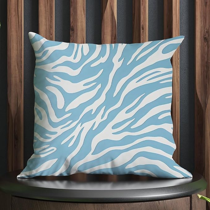 Blue Tiger Print Pillowcase Animal Tiger Print Cushion Cases 20x20 INFarmhouse Accent Farmhouse Decor Pillow for Couch Tent Park