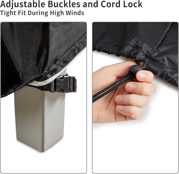 ALSTER Outdoor Chair Covers 2 Pack, Patio Chair Covers(32" L x 37" W x 36" H), Durable and Waterproof Black Furniture Covers for Lounge Deep Seat, Rain Snow Dust Wind-Proof