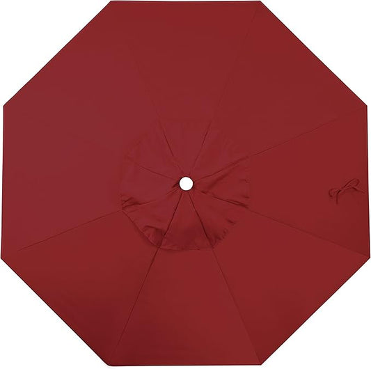 California Umbrella Replacement Canopy Cover in Red Olefin Umbrella, 9' Round