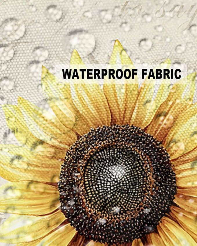 Sunflower Outdoor Waterproof Throw Pillow Covers 20"x20" Set of 2, Pastoral Style Sunflower Butterfly Decorative Garden Pillowcase with Zipper Retro Farmhouse Cushion Case for Patio Couch Tent