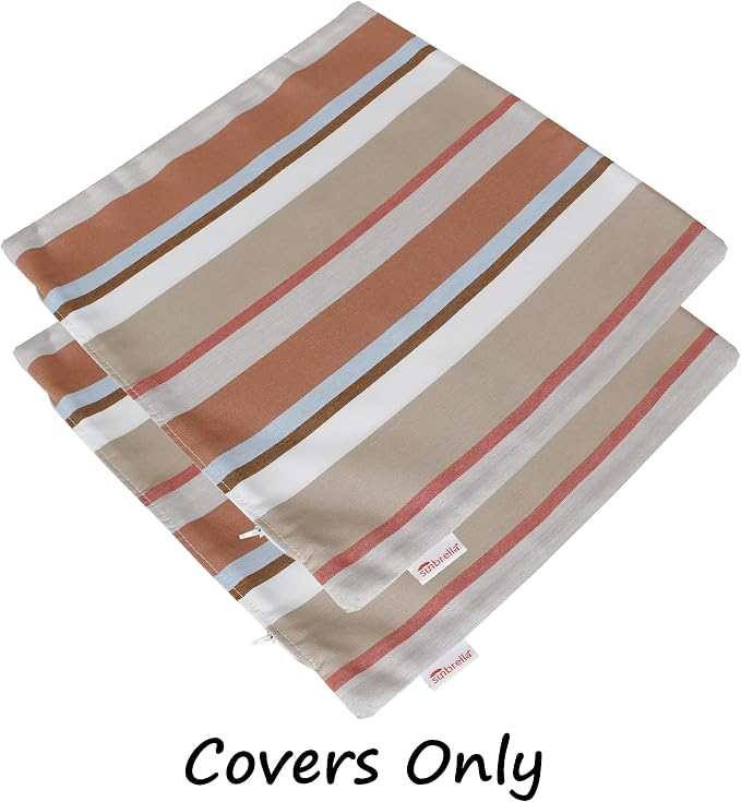 Outdoor/Indoor Sunbrella Throw Pillows Square Set of 2 Pieces 20 inch x 20 inch Beaming Mojave - Cover Only, Insert Not Included