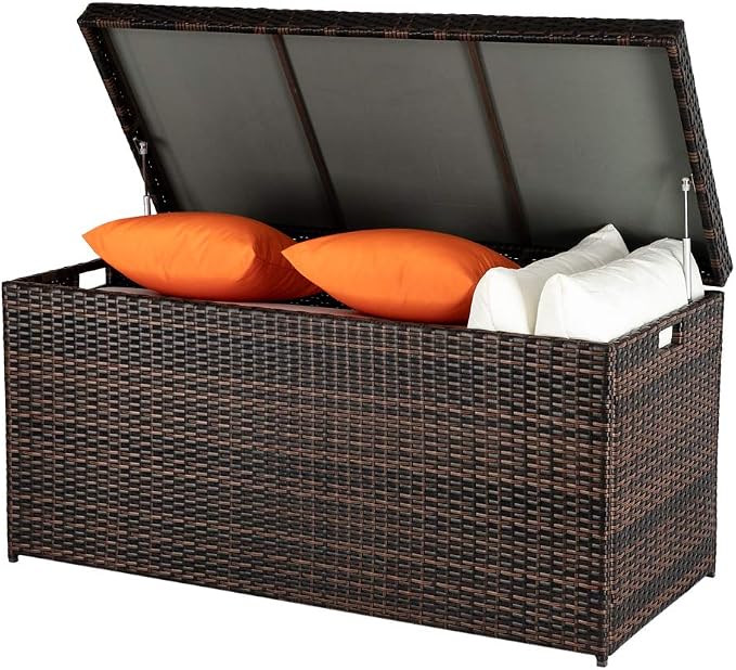 Simple and Practical Outdoor Deck Box Storage Box Brown Gradient