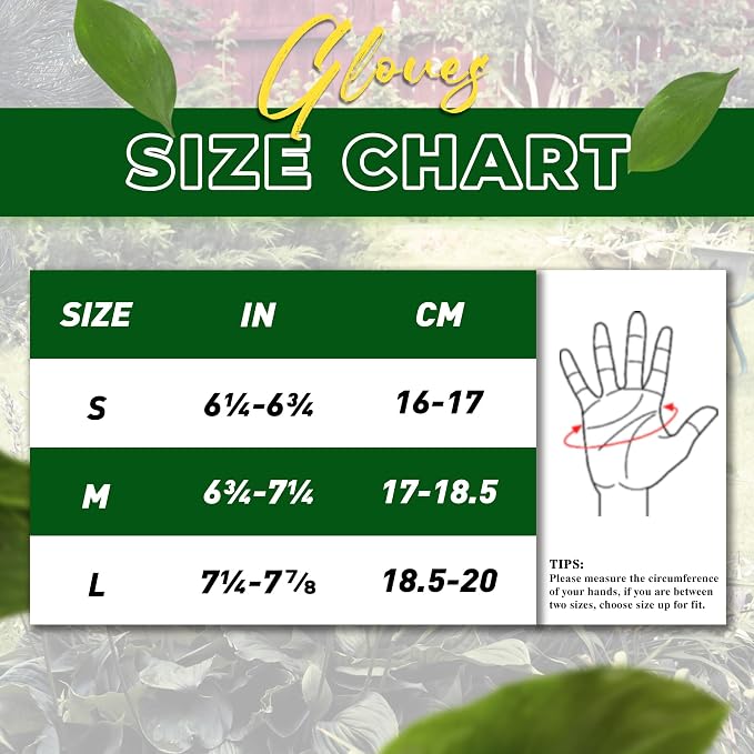 HANDLANDY Gardening Gloves for Women, Leather Garden Glove, Gardener Gift | Breathable Floral Ladies Leather Garden Yard Gloves, for Trimming, Weeding, Digging, Planting, Pruning