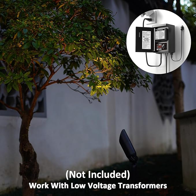 Low Voltage Landscape Spotlights 12V LED Outdoor Spot Lights for Yard Garden Tree Uplighting 3W 100 Lumens Weateproof Die-cast Aluminum Housing 2900K Warm White 2PK