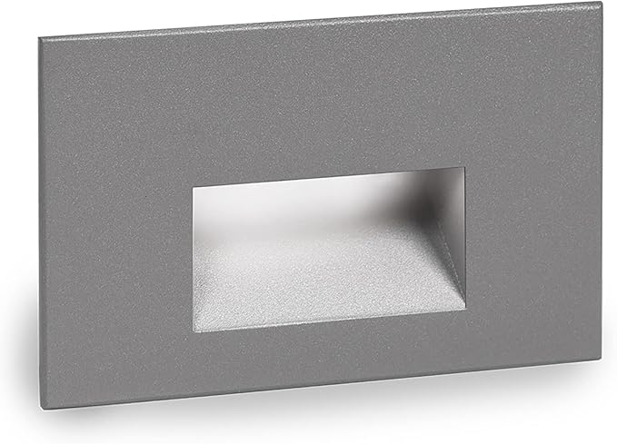 WAC Landscape Lighting, LEDme 120V LED Horizontal Indoor and Outdoor Step and Wall Light Blue in Graphite