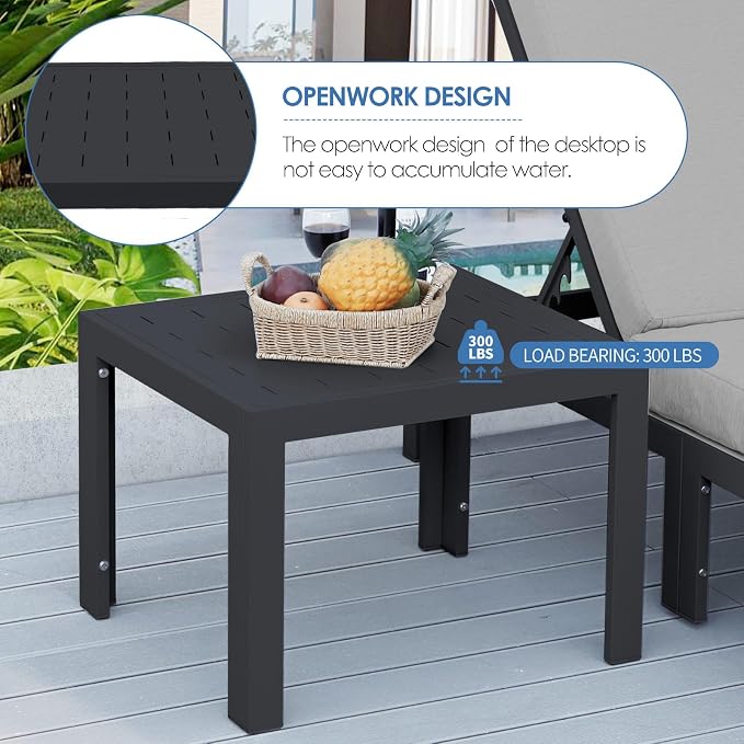 NICESOUL 14 Piece Modern Aluminum Outdoor Patio Furniture Set with Coffee Table, Extra Large L Shaped Modular Sectional Couch, 29" Wide Deep Seating Conversation Sofa for Terrace Exterior, Light Gray