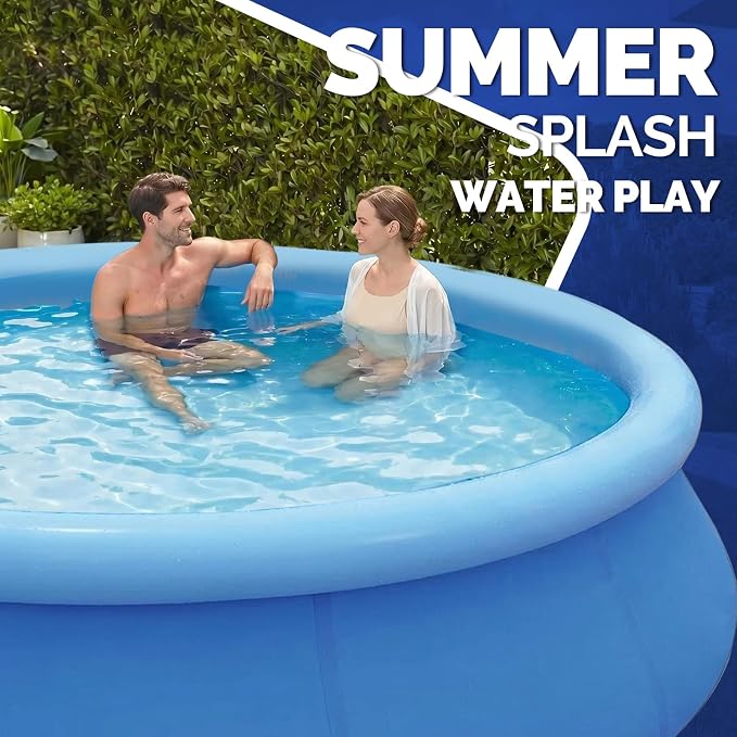 DIMAR GARDEN 15ft x 36in Inflatable Swimming Pool, Outdoor Above Ground Blow Up Pools